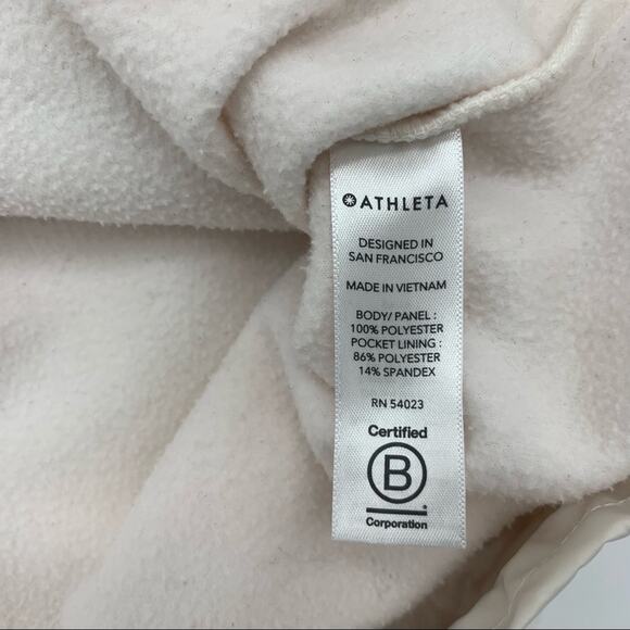 Athleta Zion Micro fleece 1/2 Zip Sweatshirt in Pearl- M - Picture 5 of 8